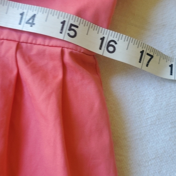 J. Crew Square Neck Sleeveless Pink Pleated Waist Acetate Sz. 12 Dress - Picture 11 of 12